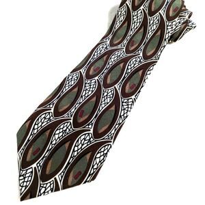 Men's Vintage 100% Silk Tie Paisley Motif - By Pour Monsieur